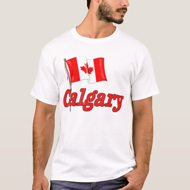Camiseta Bandera de Canadá - Calgary (Anverso)