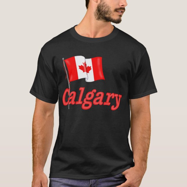 Camiseta Bandera de Canadá - Calgary (Anverso)