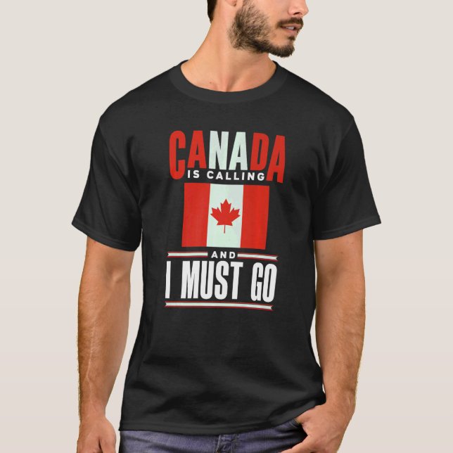 Camiseta Bandera de Canadá Canadiense llama y debo (Anverso)