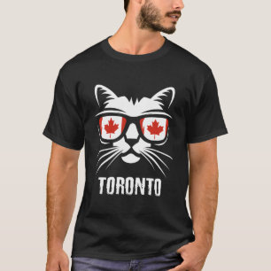Camiseta Bandera de Canadá Cat Maple Leaf Toronto