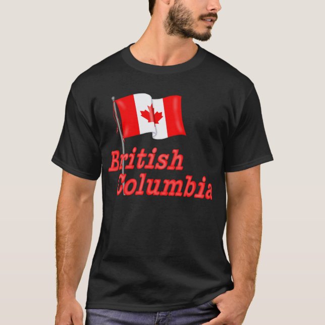 Camiseta Bandera de Canadá - Columbia Británica (Anverso)
