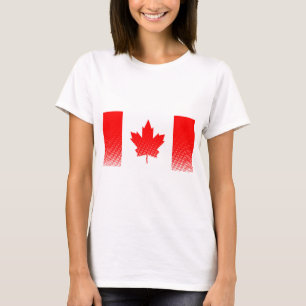 Camiseta Bandera De Canadá Con Efecto De Medio Tono