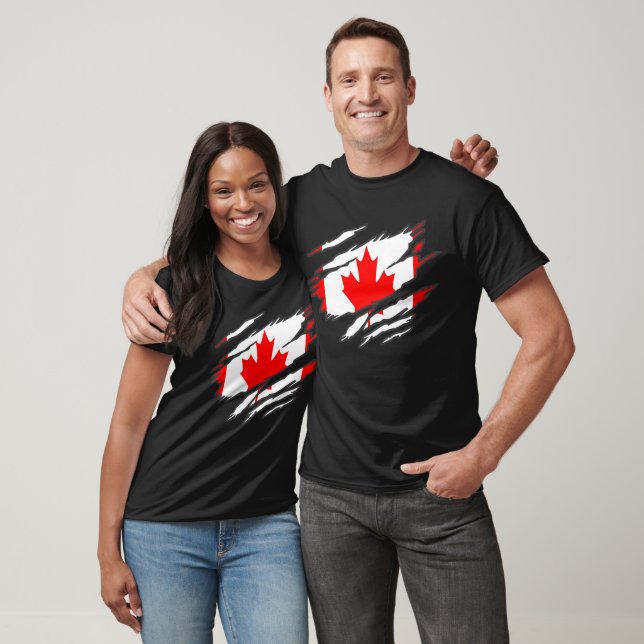 Camiseta Bandera de Canadá con scratch (Unisexo)