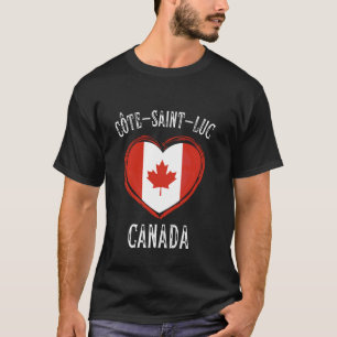 Camiseta Bandera de Canadá Corazón Ciudad Côte-Saint-Luc