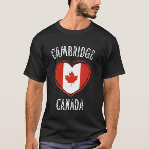 Camiseta Bandera de Canadá Corazón Ciudad de Cambridge