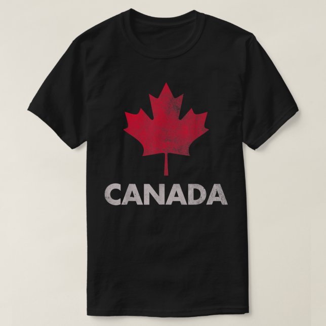 Camiseta Bandera de Canadá de hoja de arce canadiense de vi (Diseño del anverso)