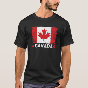Camiseta Bandera de Canadá de hoja de arce canadiense de vi