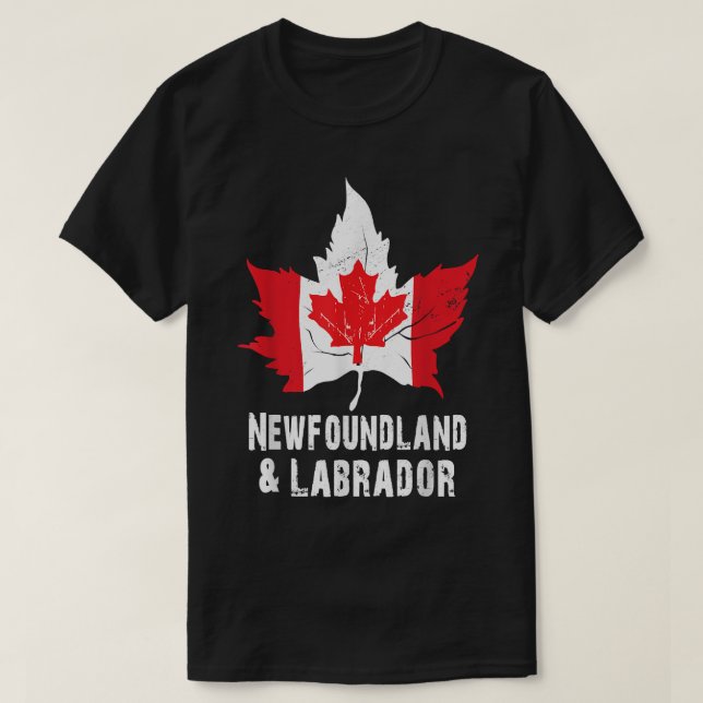 Camiseta Bandera de Canadá de Newfoundland Labrador Canadá (Diseño del anverso)