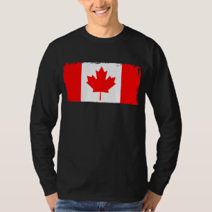 Camiseta bandera de Canadá desgastada