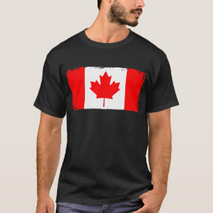 Camiseta bandera de Canadá desgastada