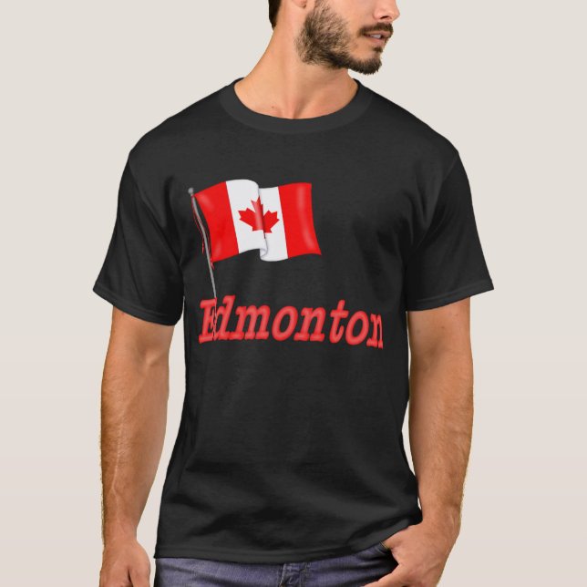 Camiseta Bandera de Canadá - Edmonton (Anverso)