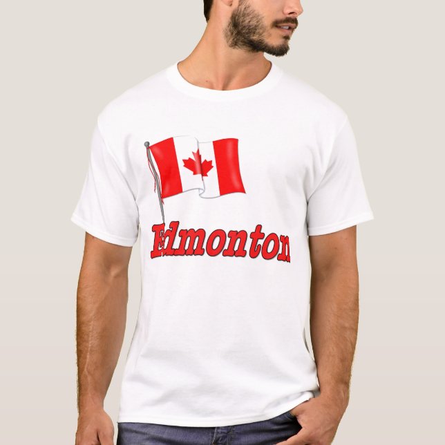 Camiseta Bandera de Canadá - Edmonton (Anverso)