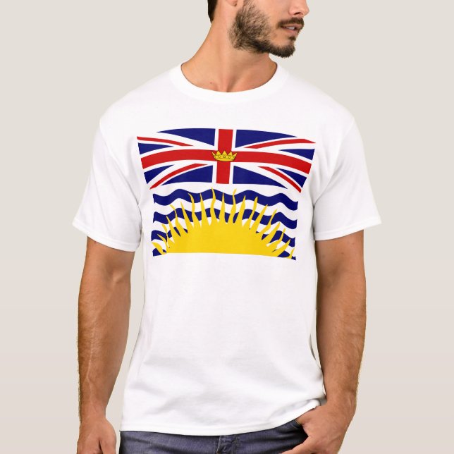 Camiseta Bandera de Canadá en Columbia Británica (Anverso)