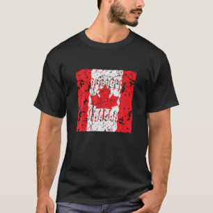 Camiseta Bandera de Canadá en problemas Diseño Hoja de arce