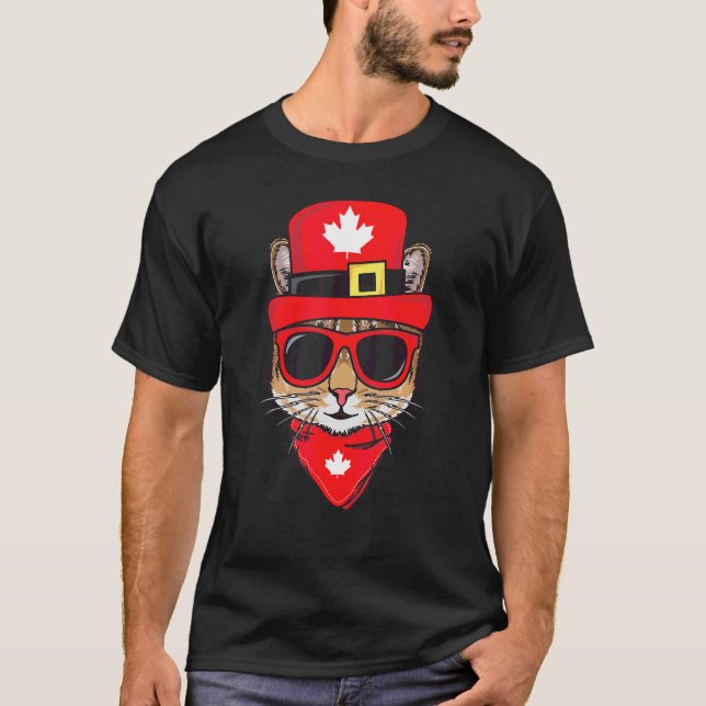 Camiseta Bandera de Canadá Gafas de sol Canadienses Hombres (Anverso)