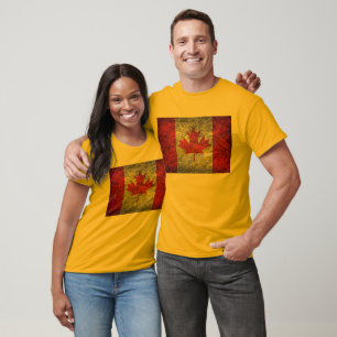Camiseta Bandera de Canadá Grunge