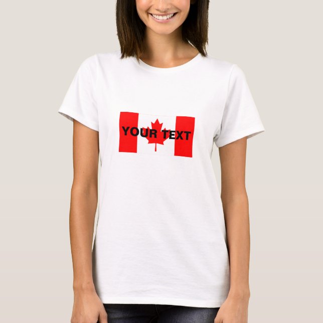 Camiseta Bandera de Canadá personalizado (Anverso)
