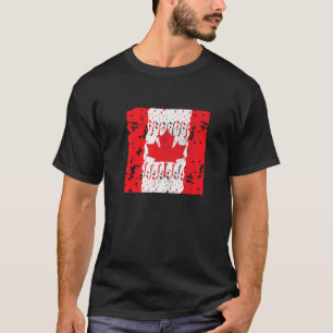 Camiseta Bandera de Canadá Símbolo de amor de hoja de arce