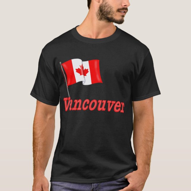 Camiseta Bandera de Canadá - Vancouver (Anverso)