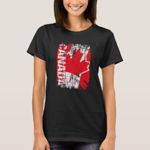 Camiseta Bandera de Canadá Vintage Canadá Apretada  