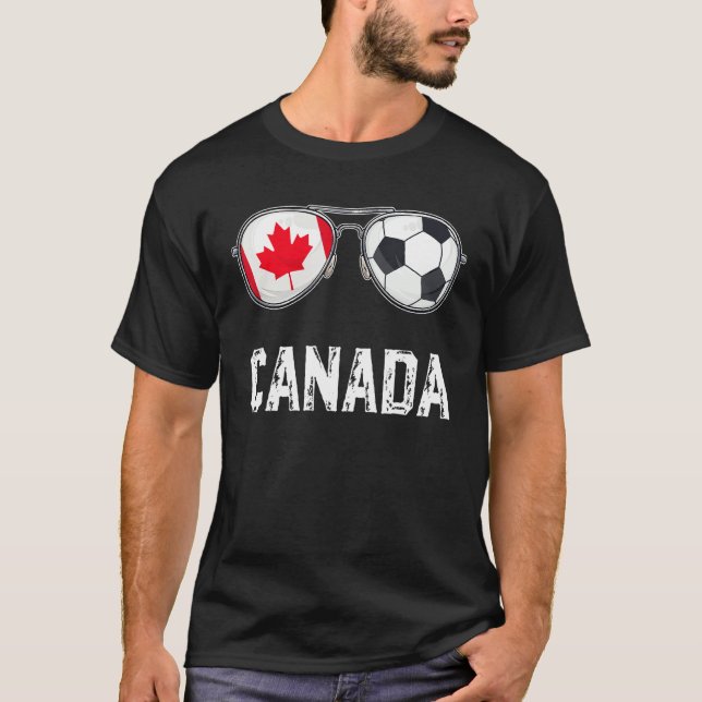 Camiseta Bandera de Canadá y fanático canadiense Sunglass (Anverso)