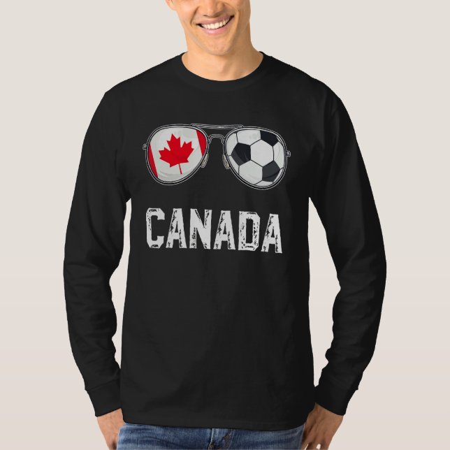 Camiseta Bandera de Canadá y fanático canadiense Sunglass (Anverso)