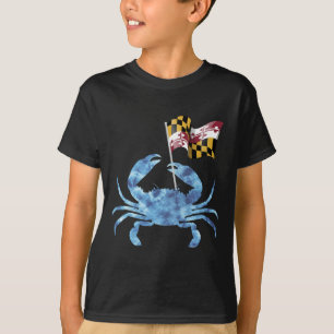 Camiseta Bandera de cangrejo azul de Maryland Vacaciones fa