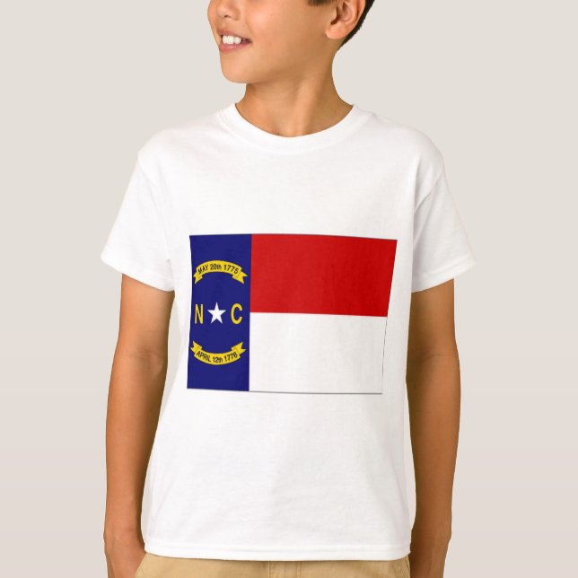 Camiseta Bandera de Carolina del Norte de Estados Unidos (Anverso)