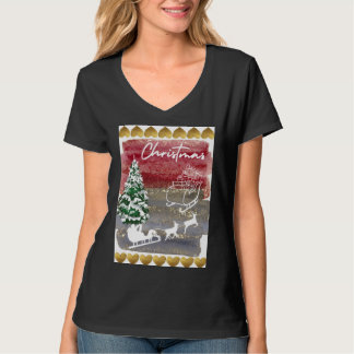 Camiseta Bandera de casa de Navidad vintage