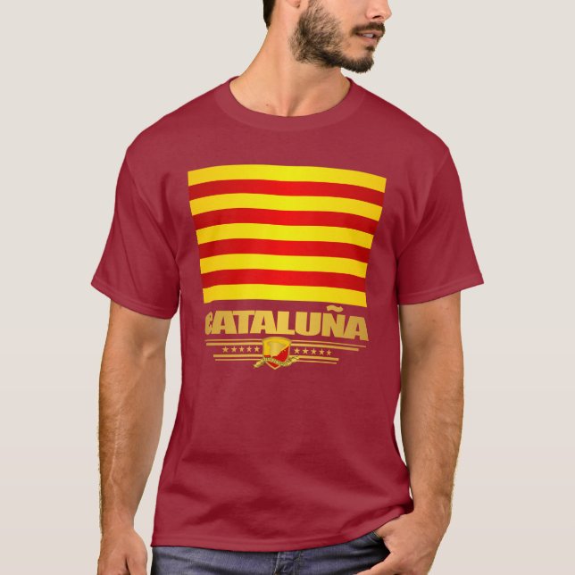 Camiseta Bandera de Cataluna (Cataluña) (Anverso)