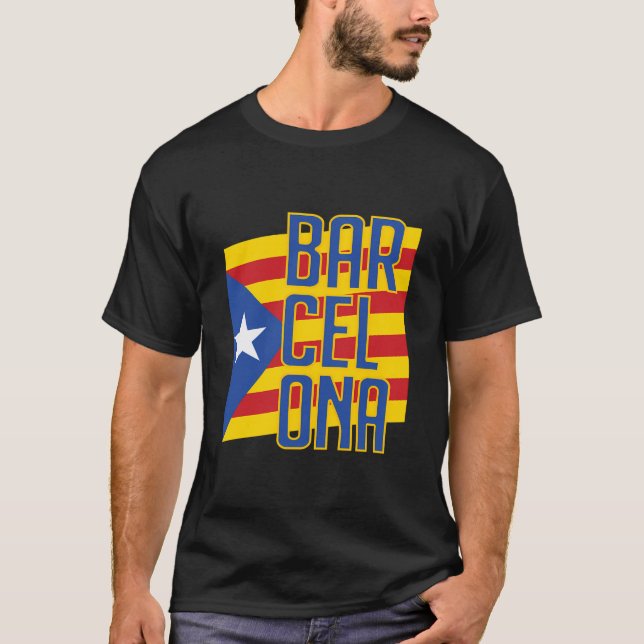 Camiseta Bandera de Cataluña de Barcelona Estelada Blava So (Anverso)