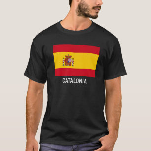 Camiseta Bandera de Cataluña España Emblem Escudo Bandera E