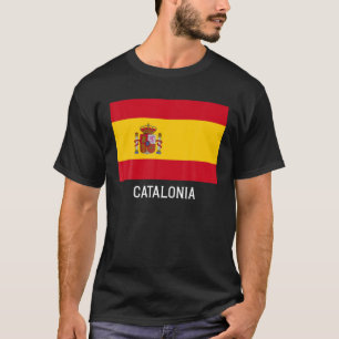 Camiseta Bandera de Cataluña España Emblem Escudo Bandera E