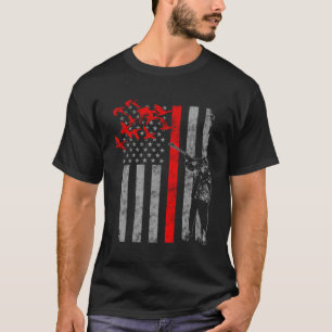 Camiseta Bandera de caza delgada de pato de la línea roja