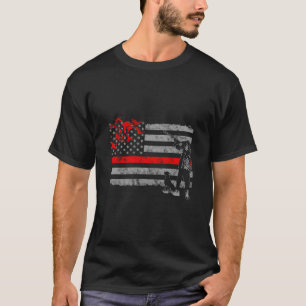 Camiseta Bandera de caza delgada de pato de la línea roja