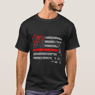 Camiseta Bandera de caza delgada de pato de la línea roja