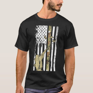 Camiseta Bandera De Caza Rifle Hunt Pato Bandera Estadounid