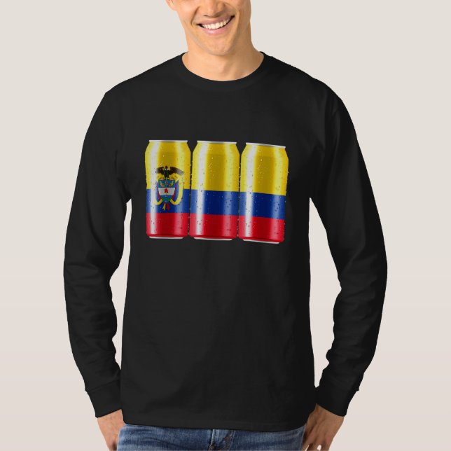 Camiseta Bandera De Cerveza De Colombia En Una Caña - Poder (Anverso)