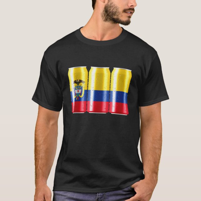 Camiseta Bandera De Cerveza De Colombia En Una Caña - Poder (Anverso)