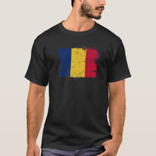 Camiseta Bandera de Chad Amistad Orgullo Orgulloso Retro Vi