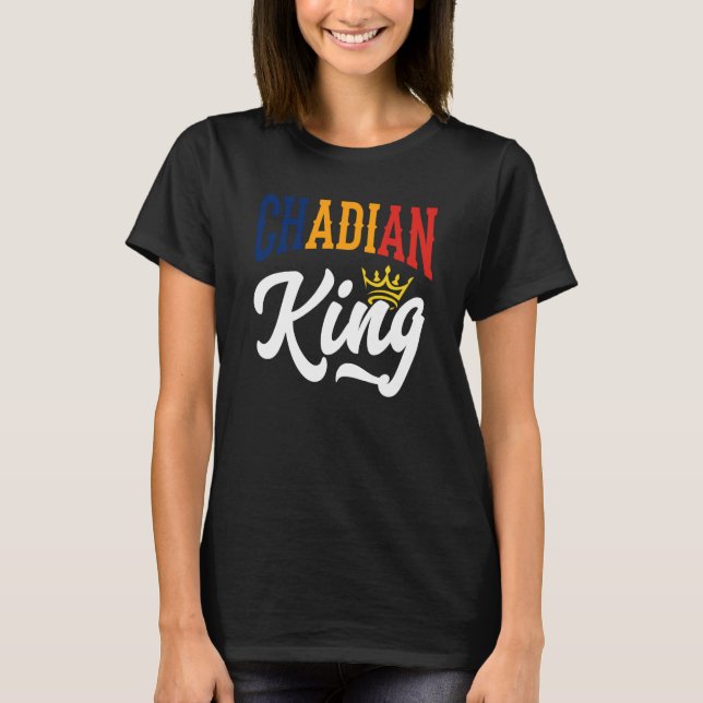 Camiseta Bandera de Chad del Rey Chad (Anverso)