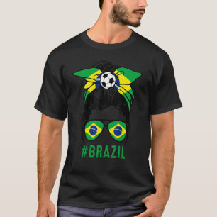 Camiseta Bandera de Chica Brasil Orgullo de Chica brasileño