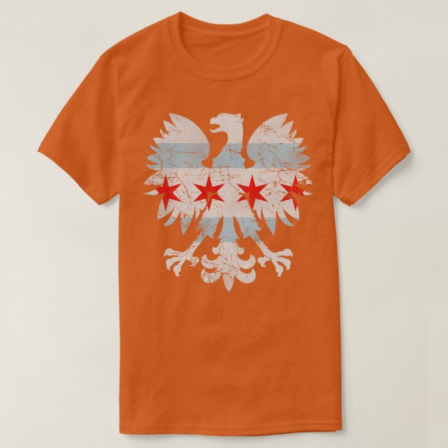 Camiseta Bandera de Chicago Águila Polaca (Diseño del anverso)