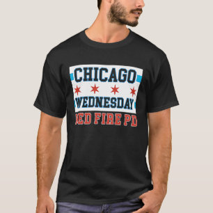 Camiseta Bandera de Chicago Miércoles Incendio Mediano PD C