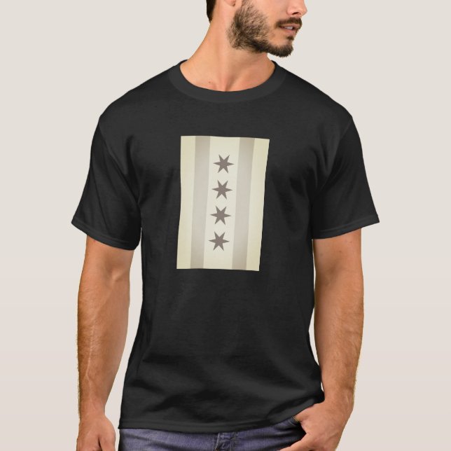 Camiseta Bandera de Chicago Noir T-Shirt (Anverso)