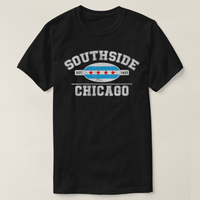 Camiseta Bandera de Chicago Southside Chicago City, Moda (Diseño del anverso)