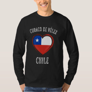 Camiseta Bandera de Chile Corazón Curaco De Velez Ciudad