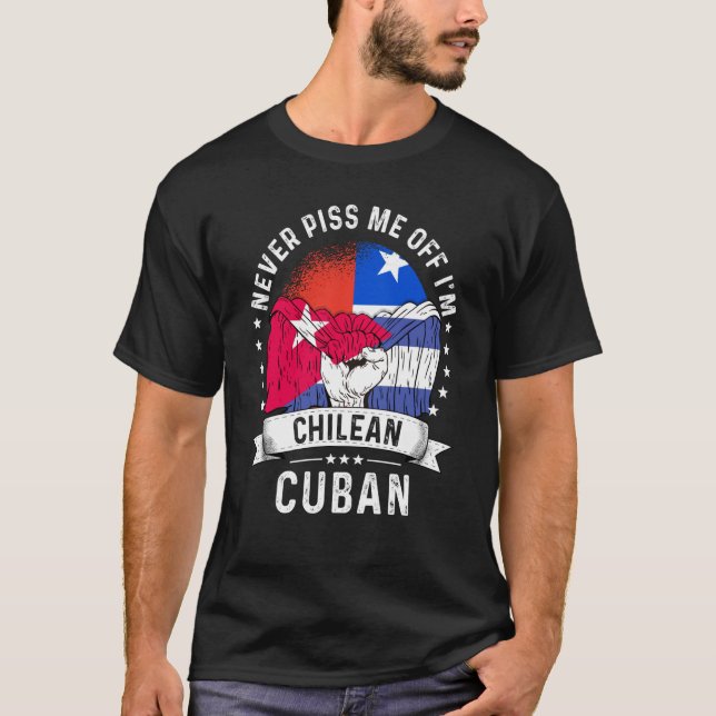 Camiseta Bandera de Chile Cuba crece humor y orgullo ciudad (Anverso)
