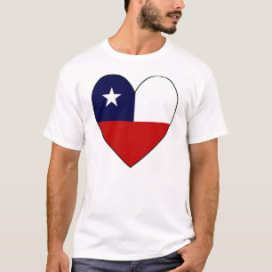 Camiseta Bandera de Chile en forma de corazón
