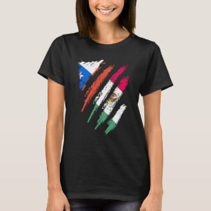Camiseta Bandera de Chile México cultiva franjas patriótica
